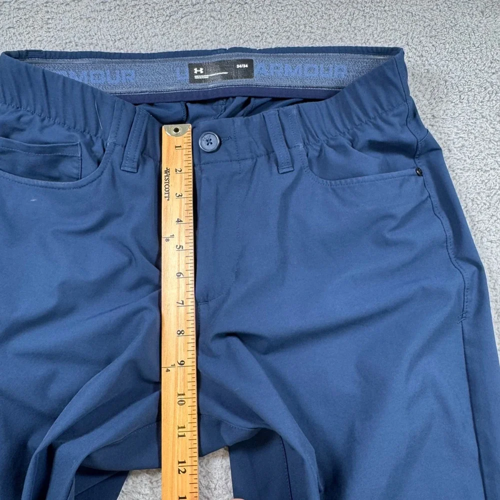 Under Armour Men's Golf‎ Chino Pants 34x31 Navy Blue Straight Fit Flat Front